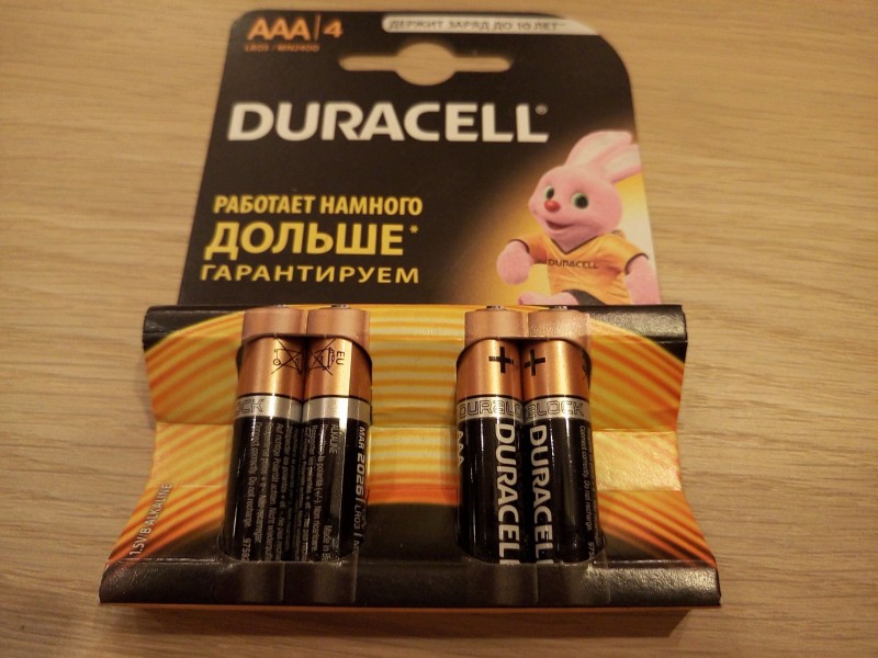 Элемент питания alcaline AAA LR03 4BL (4/80), DURACELL - купить в Тамбове