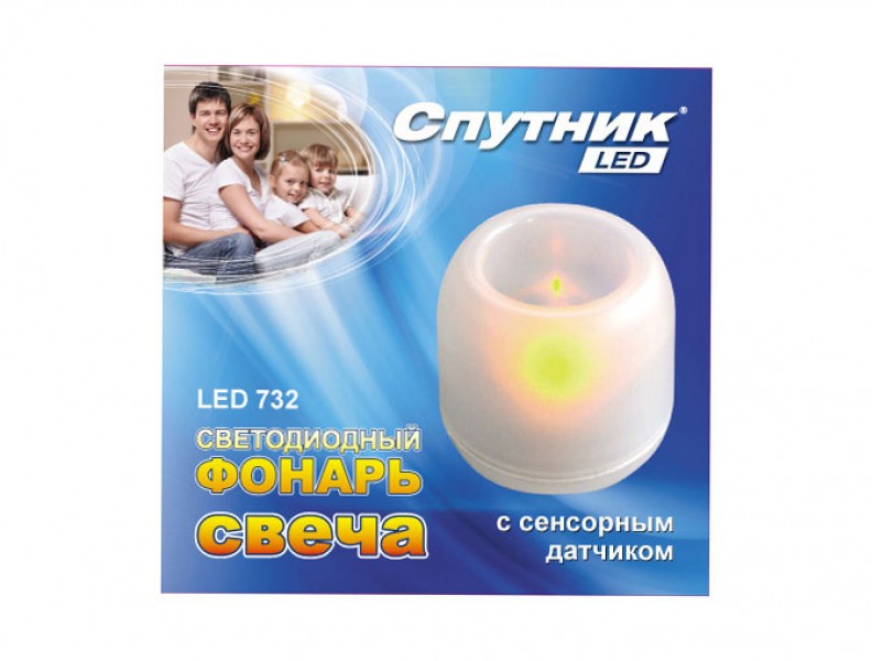 Фонарь св/д свеча 1 LED 05-LED732 3*LR44, Спутник - купить в Тамбове