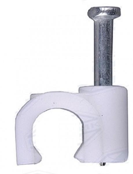 Скоба для крепления кабеля круглая СПК-08, (50шт/уп) АБК-СИЛА - купить в Тамбове