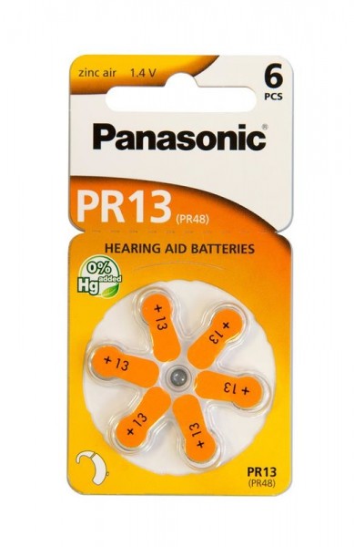 Элемент питания PR-13 H (для слуховых аппаратов), Panasonic - купить в Тамбове