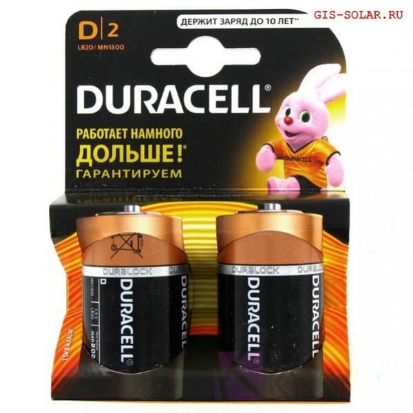 Элемент питания alcaline LR20 2BL (2/20), DURACELL - купить в Тамбове