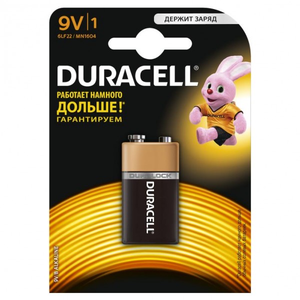 Элемент питания alcaline Крона LR6LF22 9V 1BL (1/10), DURACELL - купить в Тамбове
