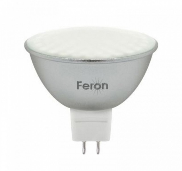 Лампа светодиодная LED 5вт 12в GU5.3 тепло-белая, Feron - купить в Тамбове
