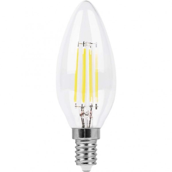 Лампа светодиодная свеча LB-66 (7W) 230V E14 2700K Филамент, Feron - купить в Тамбове