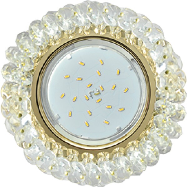 Светильник Ecola GX53 H4 Glass с хруст-ми Прозр/Золото 56x120 - купить в Тамбове