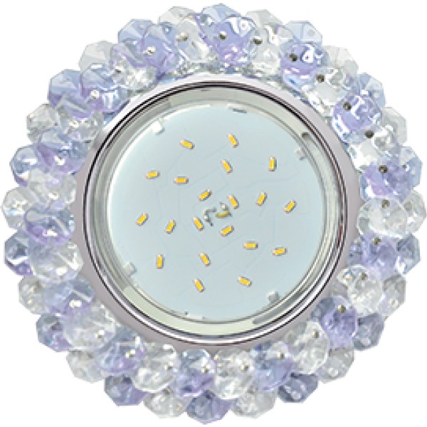 Светильник Ecola GX53 H4 Glass с хруст-ми, Прозр и Аметист/Хром 56x120 - купить в Тамбове