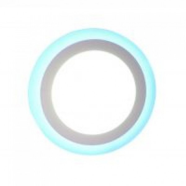 Свет-к с/д встраиваемый (круг) LE LED 2BCLR 24W 3/6K(20) подсветка по краю (голубое свечение), LEEK - купить в Тамбове