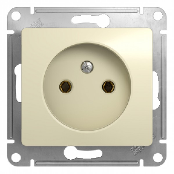 Glossa С/У бежевая розетка 1гн, б/з 16А без рамки, Schneider Electric - купить в Тамбове