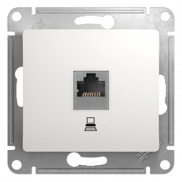 Glossa С/У белая розетка CAT5E RJ45 без рамки, Schneider Electric - купить в Тамбове