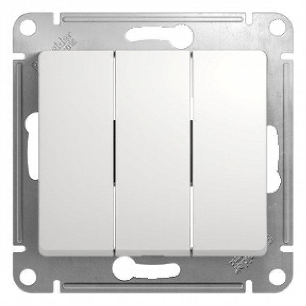 Glossa С/У белый выключатель 3 кл 10А без рамки, Schneider Electric - купить в Тамбове