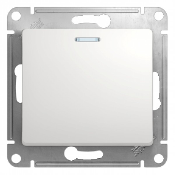 Glossa С/У белый выключатель 1 кл с индикацией 10А без рамки, Schneider Electric - купить в Тамбове