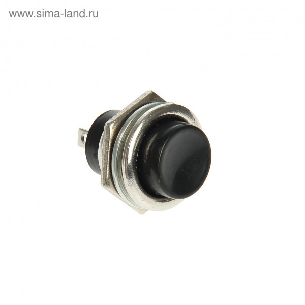 Выключатель-кнопка металл 220V 2А (2с) (ON)-OFF O16.2 черная (RWD-306) REXANT - купить в Тамбове