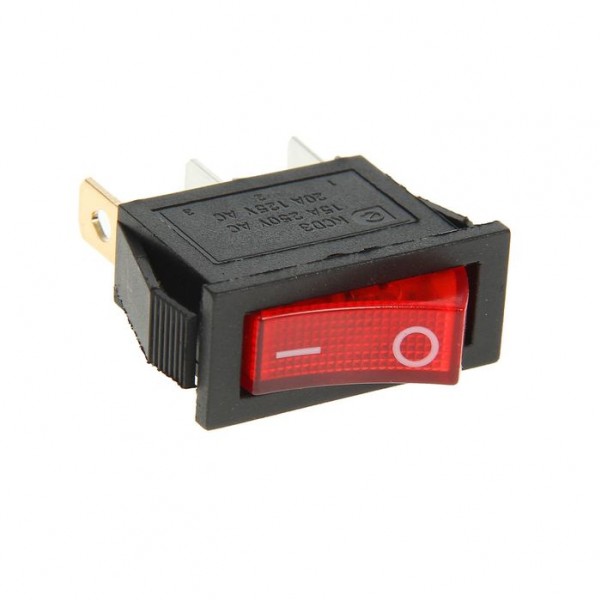 Выключатель клавишный 250V 15А (3с) ON-OFF красный с подсветкой(RWB-404, SC-791, IRS-101-1C), REXANT - купить в Тамбове