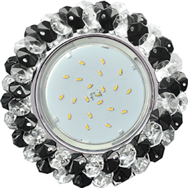 Светильник Ecola GX53 H4 Glass с хруст-ми, Прозр и Черный/Хром 56x120 - купить в Тамбове