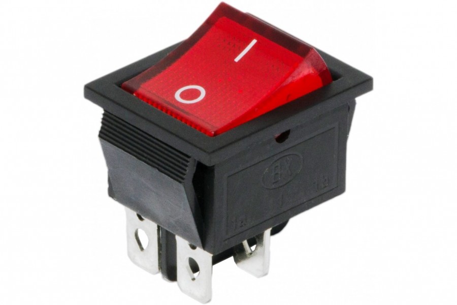 Выключатель клавишный 250V 20А (4с) ON-OFF красный с подсветкой(RWB-502, SC-767, IRS-201-1), REXANT - купить в Тамбове