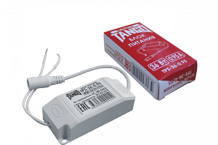 Блок питания для LED панели TLP 36Вт, выход 0,95А выписывать с панелями TANGO - купить в Тамбове