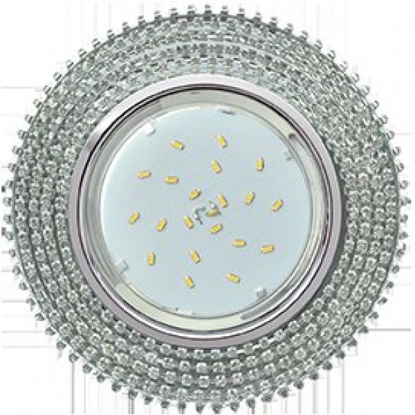 Светильник GX-53 H4 220V Glass Круг с прозр. стразами хром/зерк./хром 40*120Ecola - купить в Тамбове