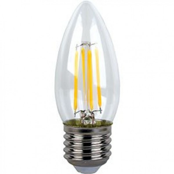Лампа св/д свеча E27 5Вт. 2700K филамент (нитевидная) Экола - купить в Тамбове