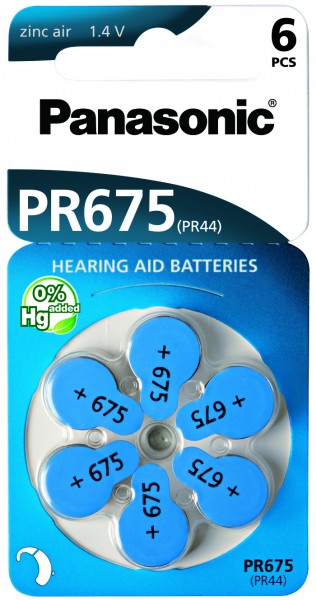 Элемент питания PR-675 H (для слуховых аппаратов), Panasonic - купить в Тамбове