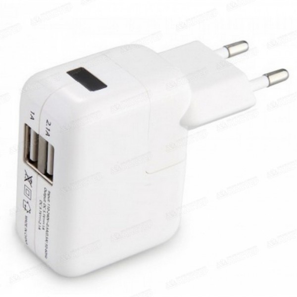 Сетевое зарядное устройство 2хUSB (СЗУ) (5V,2100 mA+1000mA ) белое, REXANT - купить в Тамбове