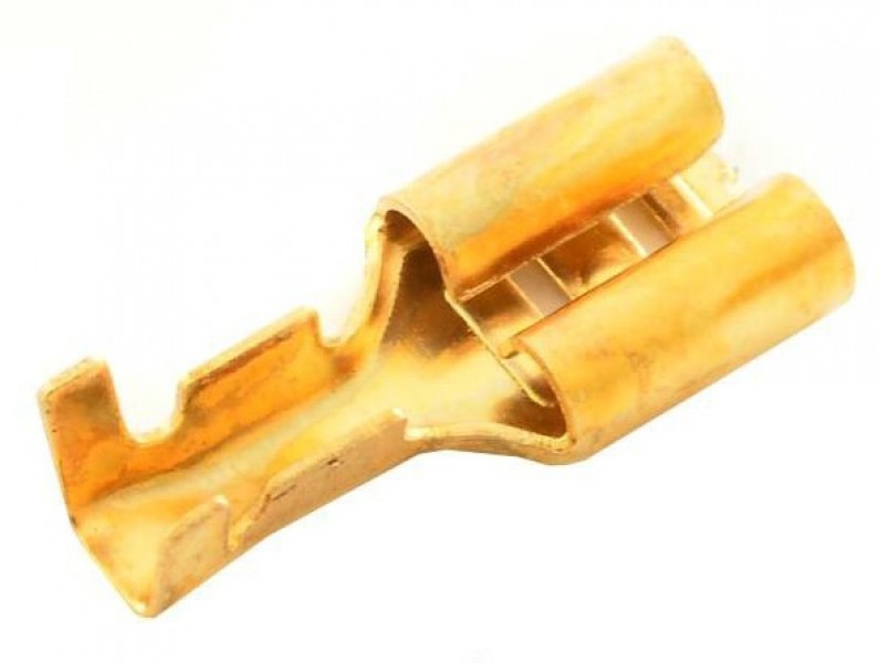 Клемма плоская гнездо - 7.7мм 1-1,5мм (РП-м 1,5-(6,3)) REXANT(в уп.10 шт.) - купить в Тамбове