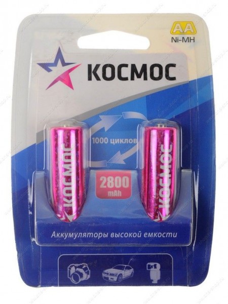 Аккумулятор /R6 2800 Ah Ni-MH BL2, Космос - купить в Тамбове