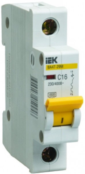 Автоматический выключатель ВА47-29 1P 2A (С) 4,5кА, IEK - купить в Тамбове
