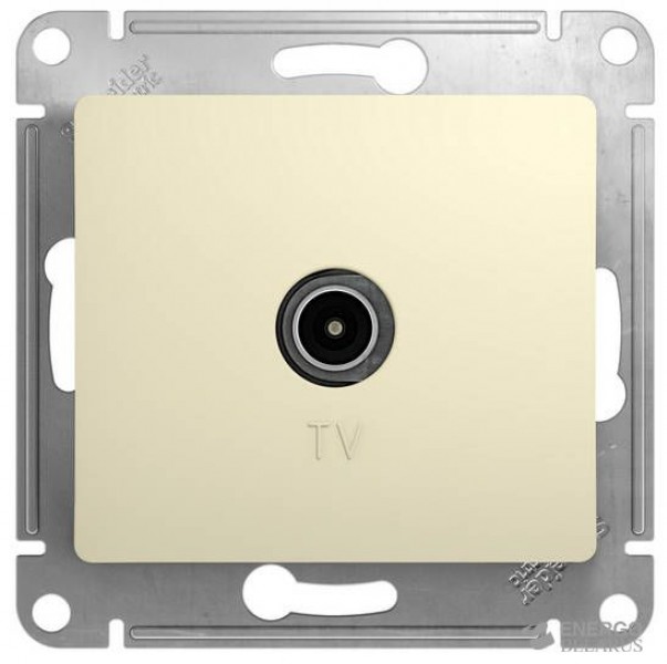 Glossa Механизм розетки бежевый ТV 1-м СП, Schneider Electric - купить в Тамбове