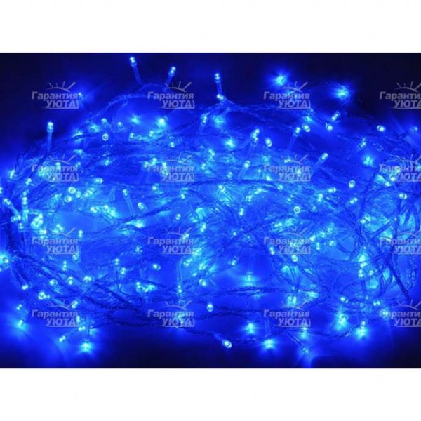 Гирлянда, цвет синий на прозрачном проводе 100 LED, 6 м. - купить в Тамбове