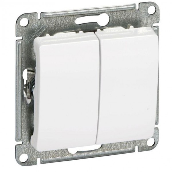Glossa С/У белый переключатель 2 кл 10А без рамки, Schneider Electric - купить в Тамбове