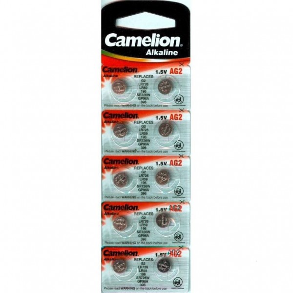 Элемент питания G02 BL-10 (AG2-BP10, 396А/LR726/196), Camelion - купить в Тамбове