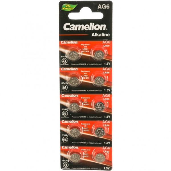 Элемент питания G06 BL-10 (AG6-BP10, 371А/LR921/171), Camelion - купить в Тамбове
