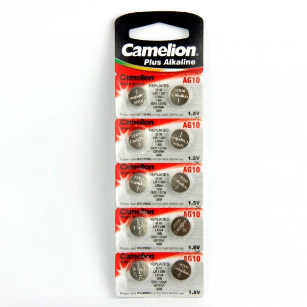 Элемент питания G10 BL-10 (AG10-BP10, 389А/LR1130/189), Camelion - купить в Тамбове