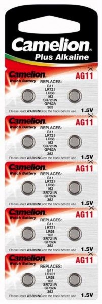 Элемент питания G11 BL-10 (AG11-BP10, 362А/LR721/162), Camelion - купить в Тамбове