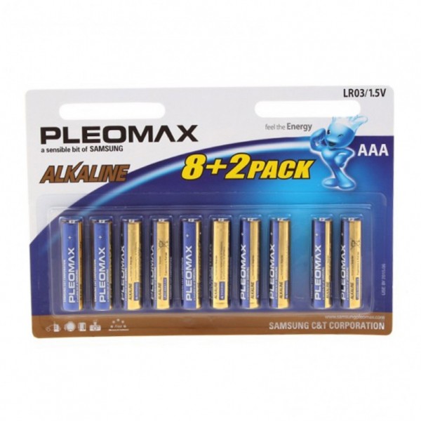 Батарейка ААА LR03--8+2BL, Samsung Pleomax - купить в Тамбове