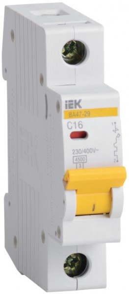 Автоматический выключатель ВА47-29 1P 4А (C) 4.5кА,IEK - купить в Тамбове