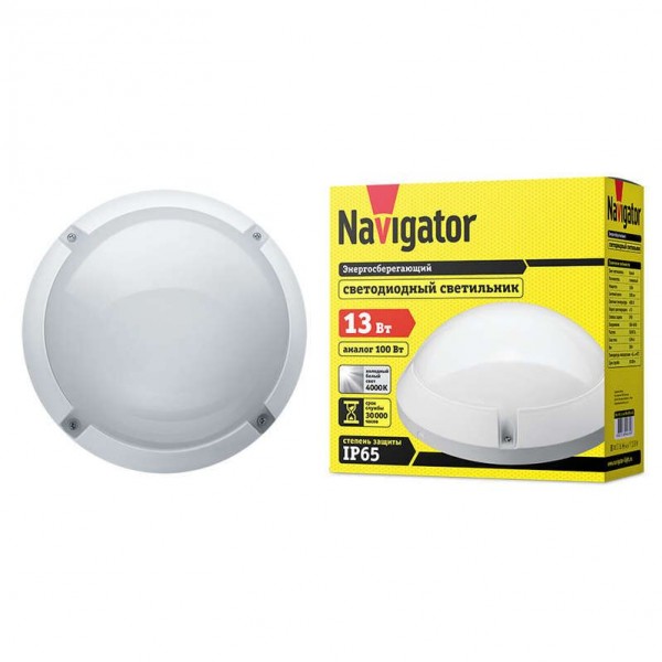 Светильник светодиодный NBL-PR1-13-4K-WH-IP65-LED, Navigator  - купить в Тамбове