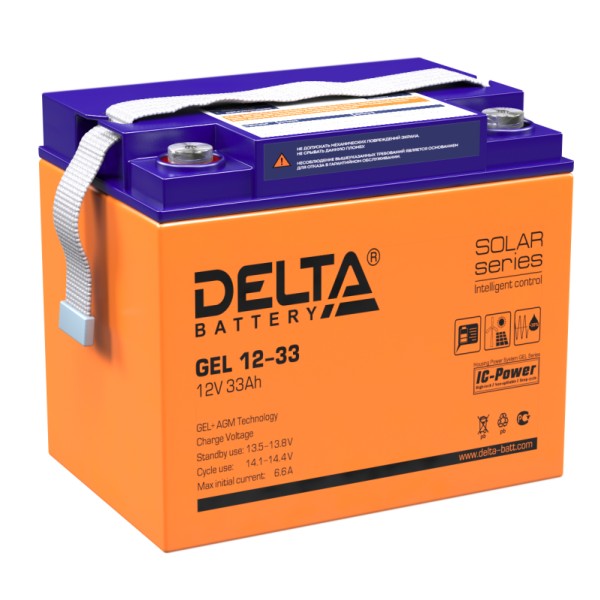 Аккумулятор гелевый DELTA GEL 12-33 - купить в Тамбове