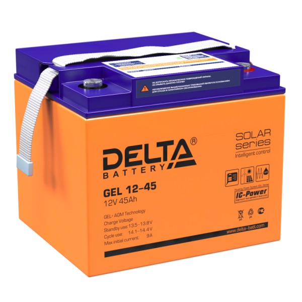 Аккумулятор гелевый DELTA GEL 12-45 - купить в Тамбове
