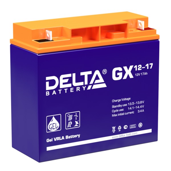 Аккумулятор гелевый DELTA GX 12-17 - купить в Тамбове