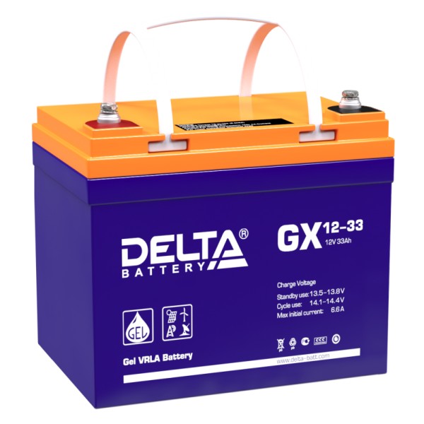 Аккумулятор гелевый DELTA GX 12-33 - купить в Тамбове