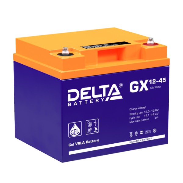 Аккумулятор гелевый DELTA GX 12-45 - купить в Тамбове