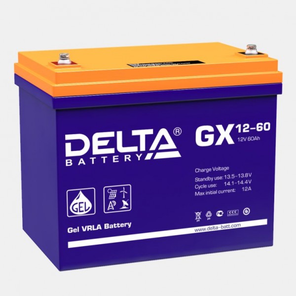 Аккумулятор гелевый DELTA GX 12-60 - купить в Тамбове