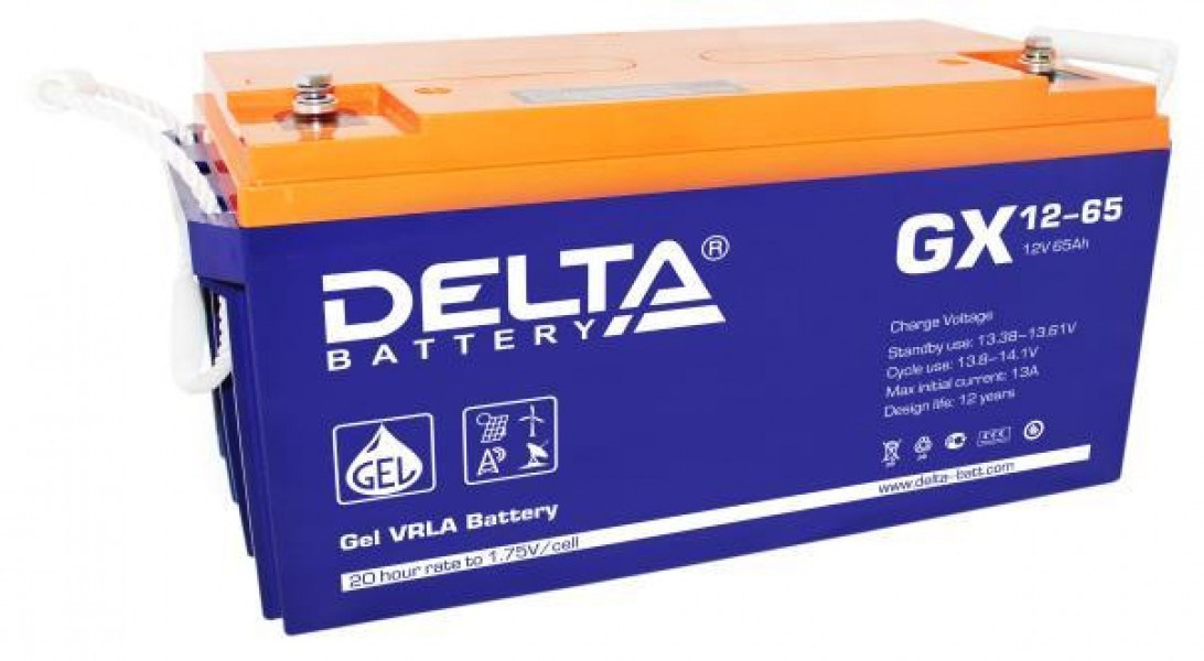 Аккумулятор гелевый DELTA GX 12-65 - купить в Тамбове