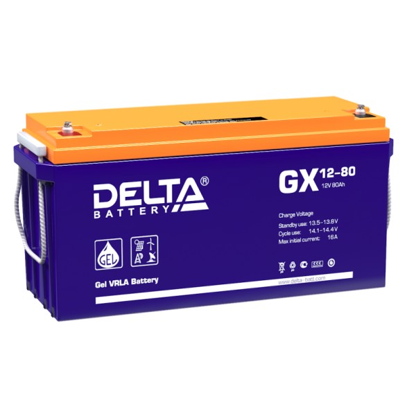 Аккумулятор гелевый DELTA GX 12-80 - купить в Тамбове