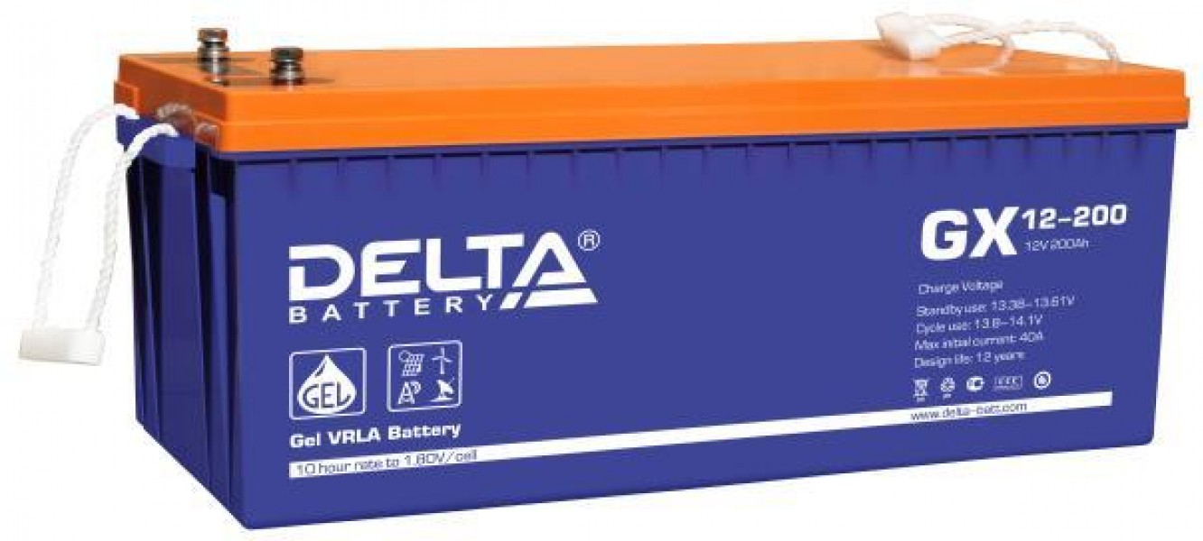 Аккумулятор гелевый DELTA GX 12-200 - купить в Тамбове