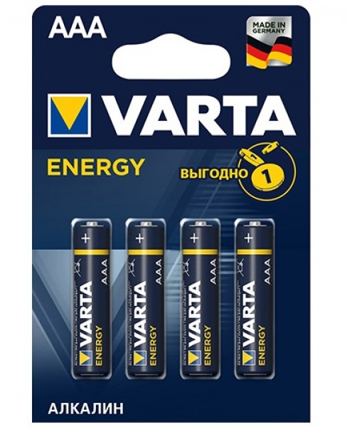 Батарейка алкалин БЕЗ НДС LR06 (4шт. блистер), VARTA ENERGY - купить в Тамбове