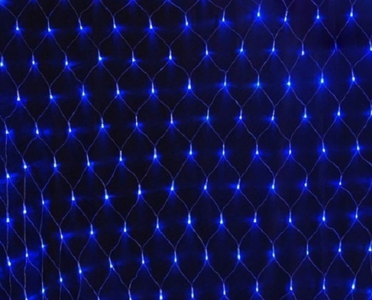 Гирлянда "Сетка" синяя 160 LED, 1,5х1,5 м. контролер - купить в Тамбове