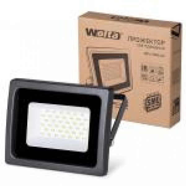 Прожектор LED, WFLY-10W/06, 10W 3000K, IP 65, серый, WOLTA - купить в Тамбове