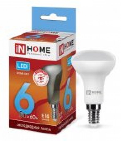 Лампа LED R50-6W-230-4000K-E14, IN HOME - купить в Тамбове